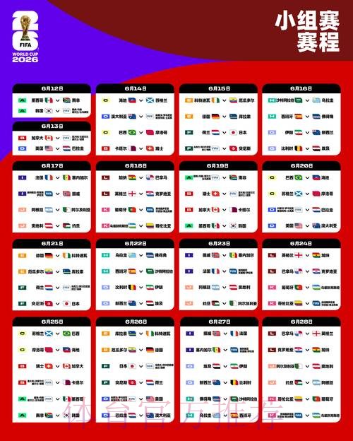 世界杯赛程高清